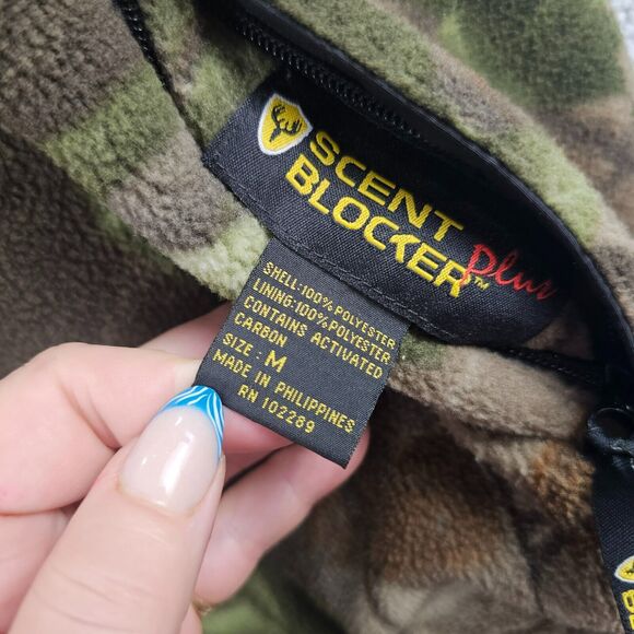 Scent Blocker Plus Protect XT Med Camo Fleece Jacket Outdoor Hunting Windblocker - Picture 5 of 11